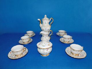 Meissen Coffee Set For 6 Person Porcelain