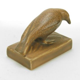 Rookwood Pottery production 1924 rook paperweight arts & crafts matte brown 2