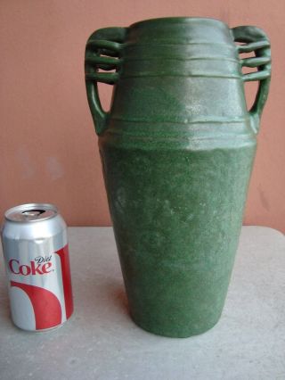 Arts & Crafts Weller Matte Green 11.  5 " Vase
