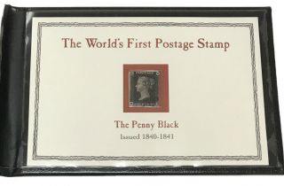 The World’s First Postage Stamp The Penny Black Issued 1840 - 1841 Postal Society