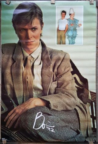 David Bowie Poster 1982 Vintage 80 