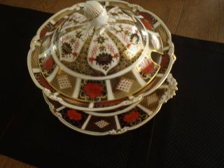 Royal Crown Derby Old Imari Soup Tureen And Underplate