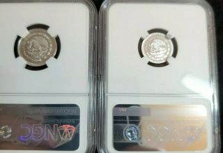 2007 Pf 70 Ultra Cameo 1/10 And 1/20 Silver Proof Libertads Pop 5 And 8 5