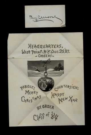 1883 West Point,  NY - Military Academy Cadet Christmas Card - 2