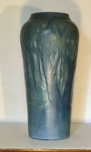 Newcomb College Tall Moon and Moss Vase S.  Irvine Professionally Restored 2
