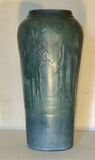 Newcomb College Tall Moon and Moss Vase S.  Irvine Professionally Restored 3
