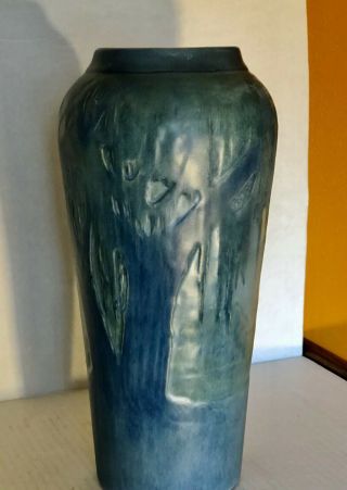 Newcomb College Tall Moon and Moss Vase S.  Irvine Professionally Restored 5