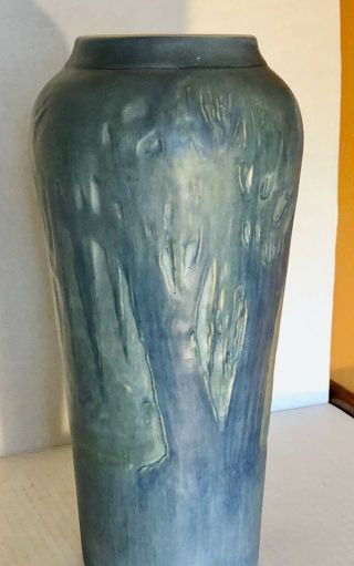 Newcomb College Tall Moon and Moss Vase S.  Irvine Professionally Restored 6