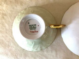 SHELLEY CHINA Footed Oleander Chintz Cup and Saucer 3