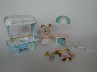 Sylvanian Families Ice Cream Shop And Figure With Accessories