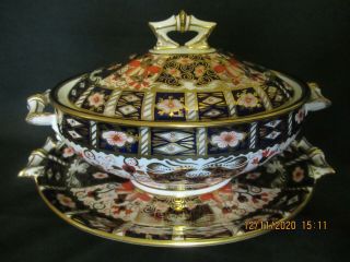 Royal Crown Derby Sauce Tureen W/underplate