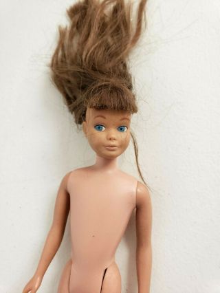 Vintage 1963 Mattel Barbie Skipper Doll Brown Hair Blue Eyes Japan