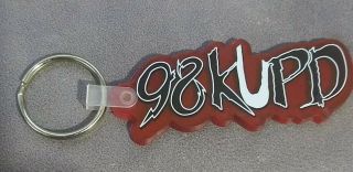 Vintage 98 Kupd Fm Arizona Red Rubber Keychain
