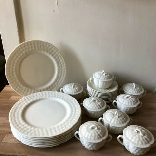 Lenox Vintage Hawthorne Set Of 8 Dinner Plates & Covered Soup Bowls