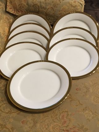 Ralph Lauren China Academy Gold Dinner Plate Set Of 8
