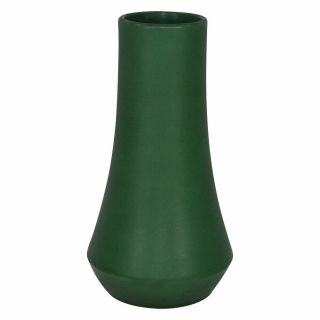 Asian Japanese Pottery Arts And Crafts Matte Green Vase