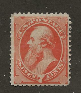 Us Stamp 160 1873 Orange 7c Stanton Secret Mark Banknote Og Thin Scv $1000