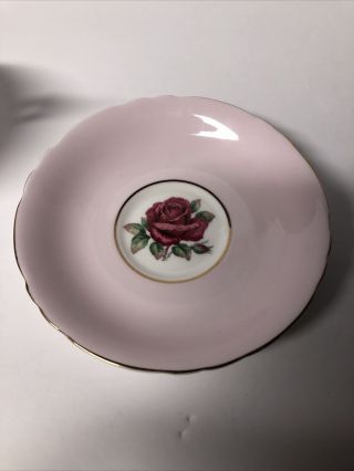 Paragon Fine Bone China Double Warrant Cabbage Rose Cup & Saucer w/ Gold Trim 3
