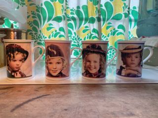 Set Of 4 Mugs - The Danbury Shirley Temple Collectors Mugs - 1934 1935 1937