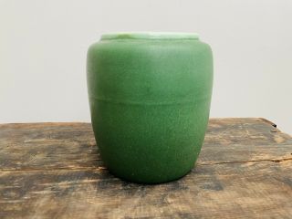 A Lovely Matte - Green Hampshire Pottery Vase (1904 - 1914)