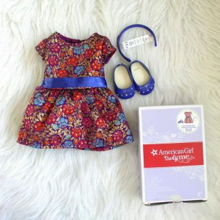 American Girl Truly Me Fancy Holiday Dress Set 18 " Doll Headband Bracelet Shoes