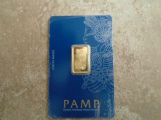 Pamp Suisse 5 Gram Gold Bar - Lady Fortuna - Veriscan