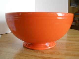 Vintage Fiesta Ware Fiestaware Red Footed Salad Bowl Homer Laughlin Punch Bowl