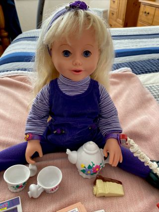 Playmates Ally Interactive Doll,  1999 Accessories And Doll Tea Set