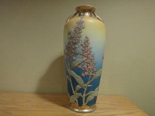 Monumental Nippon Coralene Vase 11 1/4 " Art Deco Nouveau