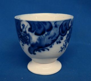Flow Blue Grindley Argyle Footed Punch Cup 2