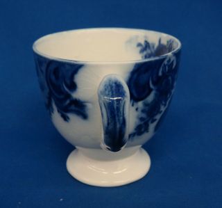 Flow Blue Grindley Argyle Footed Punch Cup 4