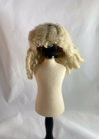 Pale Blonde Mohair Doll Wig For 14 - 15 Doll - Ringlets