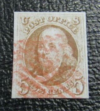 Nystamps Us Stamp 1 $375 Red Cancel N27x042