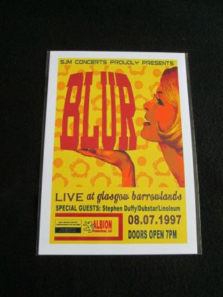 Blur : Live At Glasgow Barrowlands : A4 Repo Poster