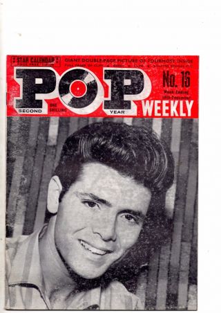 Pop Weekly - 2nd Series No.  16 1963 Cliff Richard Rolling Stones Elvis