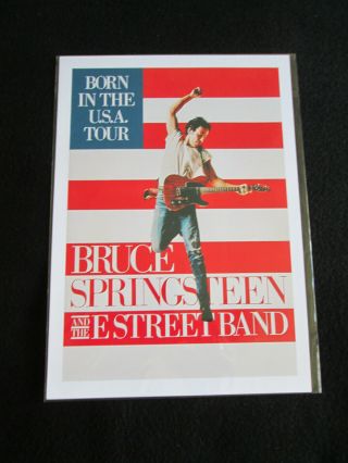 Bruce Springsteen : Born In The Usa Tour : A4 Glossy Repo Poster