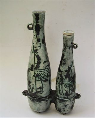 Unique Jacques Blin Decanter Bottle Set Of Five - French Artist