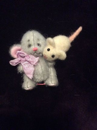 Handmade Little Mouse,  With Little Extra Mouse.  Artist From Russia