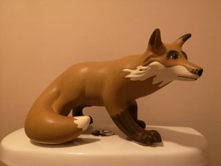 Vintage Dog River Pottery Strawberry Hill Large Fox Thunder Bay Ontario Canada