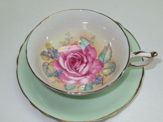 Paragon Cup And Saucer Floating Cabbage Rose