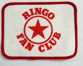 Vintage The Beatles Ringo Fan Club Star Patch Badge Sew On