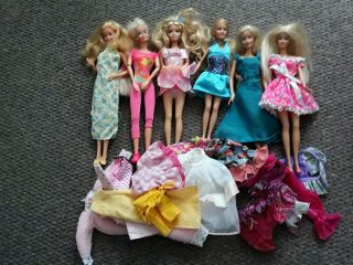 Vintage Barbie Dolls Shoes And Clothes Bundle