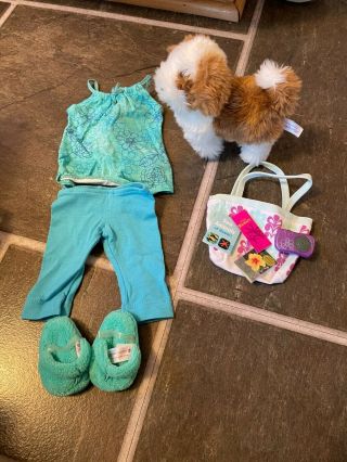 Kanani American Girl Doll Accessories,  Dog Barksee,  And Pajamas