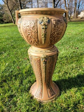 Roseville Pottery Florentine Jardiniere And Pedestal