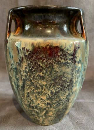 Fulper Pottery,  Incredible Glazed 3 Handled Vase Signed