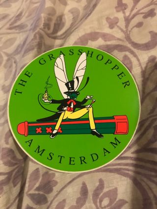 Grasshopper Sticker From The Famous Coffee Shop In Amsterdam Closest To My Hotel