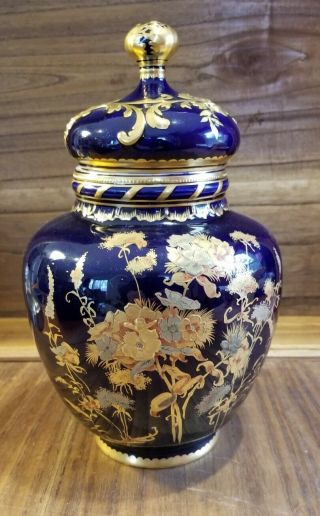 Royal Crown Derby Tiffany & Co Porcelain Floral Urn Vase Gold England