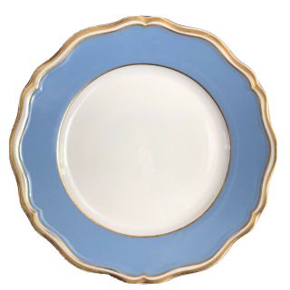 4 Raynaud Polka Blue Dinner Plates 10 - 3/4” Porcelain Limoges (ceralene) Good Con