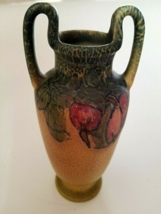 Vintage Rookwood Pottery 1928 Matte Double Handle Vase Artist Signed & 6005f Ex