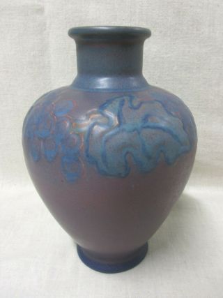 9 " Rookwood Vase With Grapes And Leaves Decorated By Charles Todd